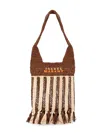Isabel Marant Small Praia Fringe Raffia Tote In Brown