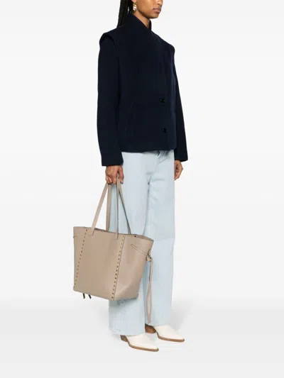 Isabel Marant Oskan Leather Tote Bag In Neutrals