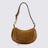 Isabel Marant Brown Leather Oskan Moon Shoulder Bag
