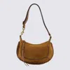 Isabel Marant Brown Leather Oskan Moon Shoulder Bag