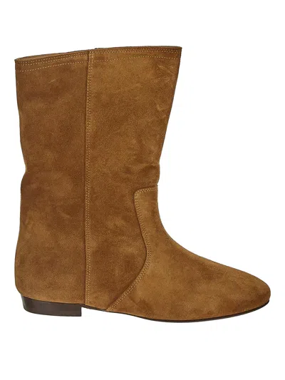 Isabel Marant Suede Ankle Boots In Beige