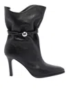 Isabel Marant Black Solid Leather Boots In Black