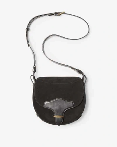 Isabel Marant Botsy Small Suede Satchel Bag In Black