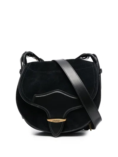 Isabel Marant Botsy Suede Cross Body Bag In 黑色