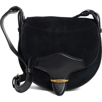 Isabel Marant Botsy Suede Crossbody Bag In Black