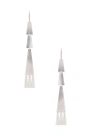 Isabel Marant Boucle D'oreill Dangle Traingle Earrings In Silver