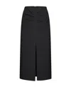 Isabel Marant Box-pleat Pencil Skirt In Black