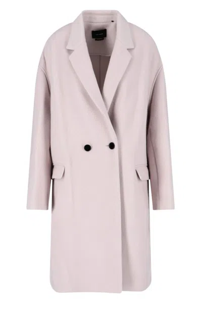 Isabel Marant Boxy Pink Jacket With Double-breasted Front In Multi
