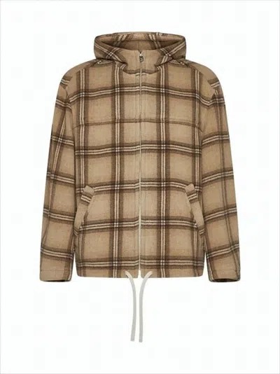 ISABEL MARANT BOXY PLAID PADDED JACKET