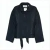 Isabel Marant Boxy Textured Jacket With Concealed Fastenings In Blue