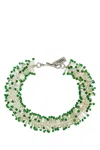 Isabel Marant Two-tone Beaded Bracelet With Textured Finish In Multicoloured