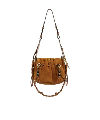 Isabel Marant Braided Bolton Shoulder Bag In Brown