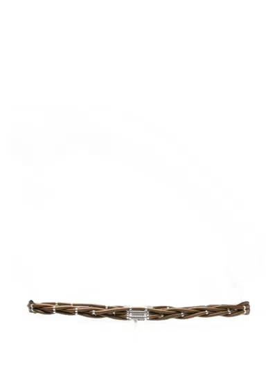 Isabel Marant Braided Leather Belt In Purple
