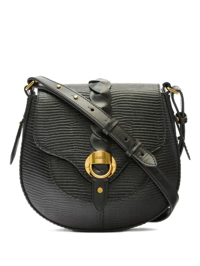 Isabel Marant Braided Ring Detail Shoulder Bag In Black