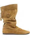 Isabel Marant Braided Tassel Welky Boots In Brown