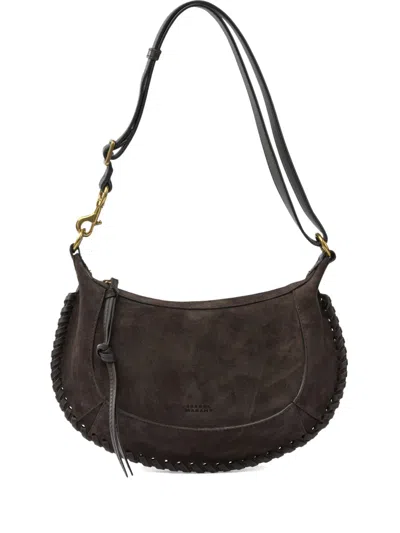 ISABEL MARANT BRAIDED-TRIM LEATHER SHOULDER BAG