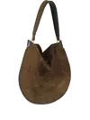Isabel Marant Braided-trim Suede Shoulder Bag In Brown