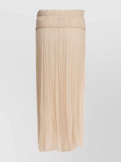 Isabel Marant Braided Waistband Pleated Sheer Skirt