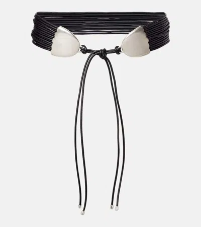 Isabel Marant Brandy Leather Belt In Black