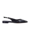 Isabel Marant Branee Leather Slingback Ballet Flat In Black