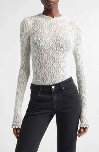 Isabel Marant Brany Stretch Lace Top In White
