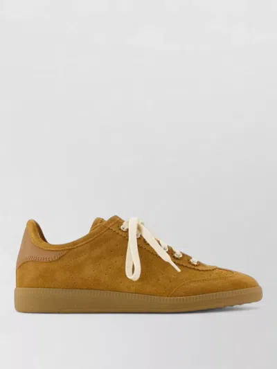 Isabel Marant Brecy Lace Up Trainers Suede Leather In Brown