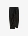 Isabel Marant Breen Polka-dot Draped Skirt In Black