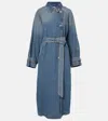 Isabel Marant Brekka Cotton Denim Trench Coat In Blue