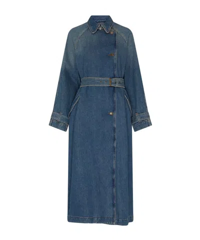 Isabel Marant Brekka Trench In Blue