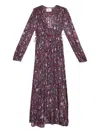 Isabel Marant Briane Printed Long-sleeve Maxi Dress In Multi