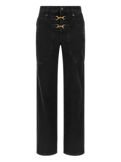 Isabel Marant Brinley Carabiner-fastening Jeans In Black