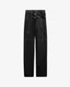 Isabel Marant Rope Drawstring Silk Pants In Black
