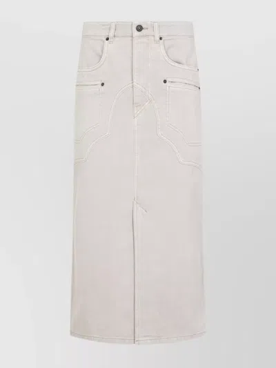 ISABEL MARANT BRITT DENIM MIDI SKIRT