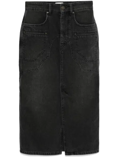 Isabel Marant Britt Denim Midi Skirt