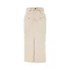 Isabel Marant Britt Denim Midi Skirt In Beige