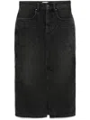Isabel Marant Tilauria Denim Midi Skirt In Black