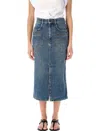 Isabel Marant Women's Britt Denim Midi Skirt In Blue