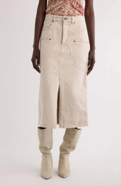 Isabel Marant White Britt Skirt In Neutrals