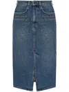 Isabel Marant Blue Tilauria Midi Denim Skirt In Blue