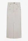 Isabel Marant White Britt Skirt In Neutral