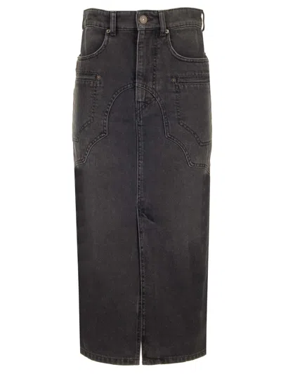Isabel Marant Britt Midi Skirt In Black