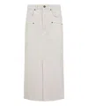 Isabel Marant Britt Midi Denim Skirt In White