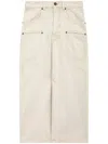 Isabel Marant Britt Denim Midi Skirt In Neutrals