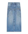 Isabel Marant Women's Britt Denim Midi Skirt In Blue