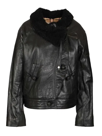 Isabel Marant Briyana Leather Jacket Jackets Black