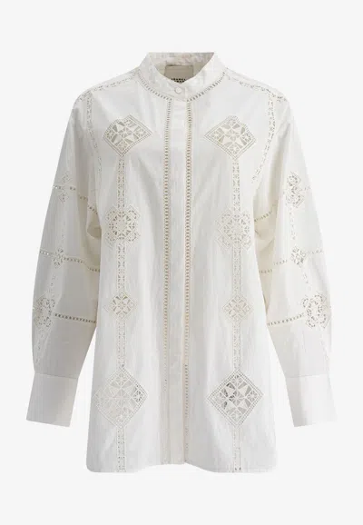Isabel Marant Broderie Anglaise Blouse In White