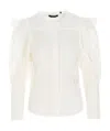 Isabel Marant Broderie Anglaise Ruffle-trim Blouse In White Cotton In White