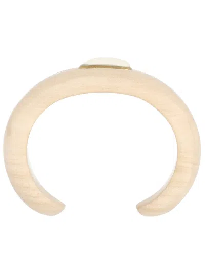 Isabel Marant Bronze Wood Brass Bracelet In Gold
