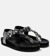 Isabel Marant Women's Brook Metallic Leather Thong Sandals In Silver