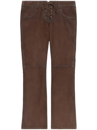 ISABEL MARANT ISABEL MARANT VANEL SUEDE LEATHER TROUSERS